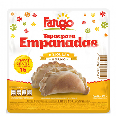Tapas de Empanadas Criollas Medianas Fargo